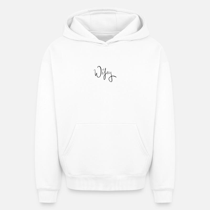 Bourgeoise - Sweat à capuche unisexe oversize épais SPREAD - blanc