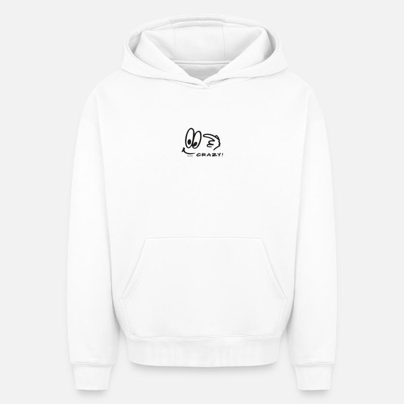 Fou - Sweat à capuche unisexe oversize épais SPREAD - blanc