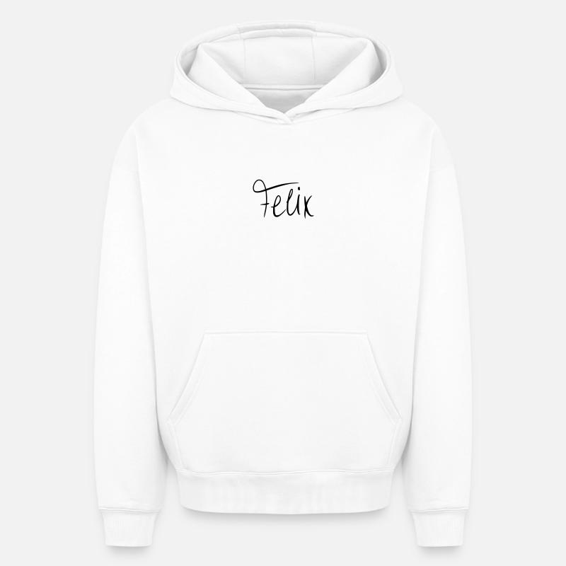Felix - Sweat à capuche unisexe oversize épais SPREAD - blanc