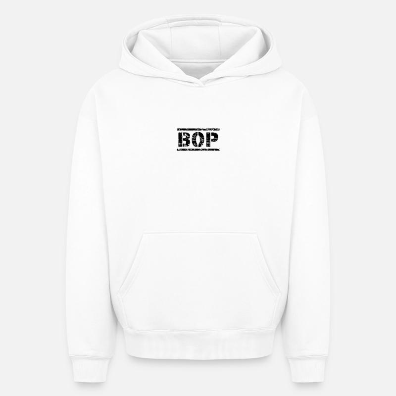 Bop - Sweat à capuche unisexe oversize épais SPREAD - blanc