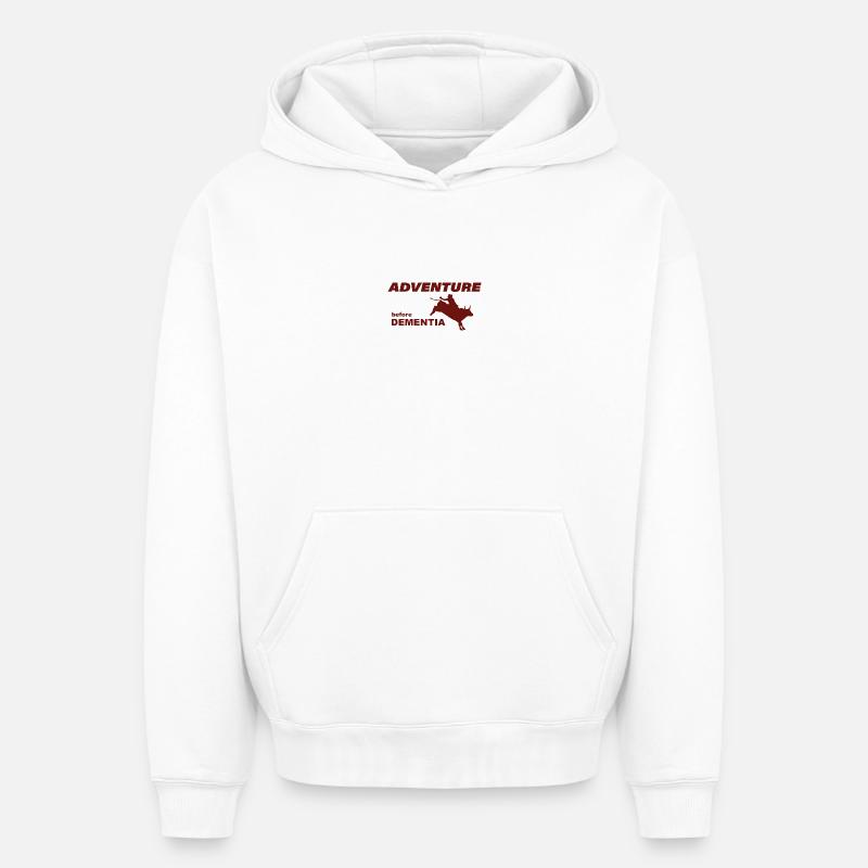 RODÉO AVENTURE - Sweat à capuche unisexe oversize épais SPREAD - blanc