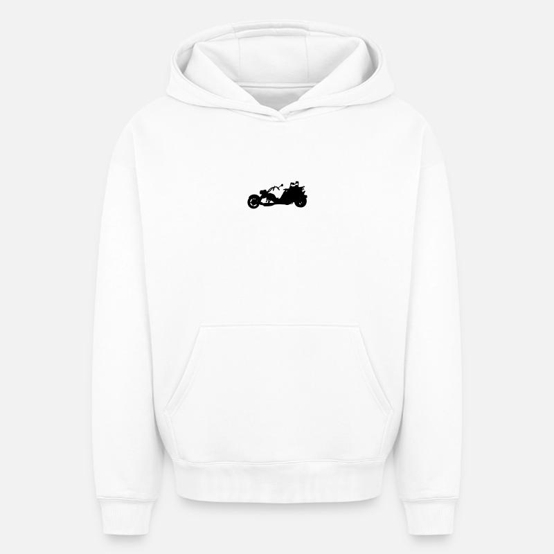 trike - Sweat à capuche unisexe oversize épais SPREAD - blanc