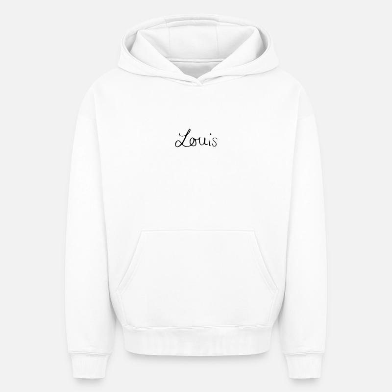 Louis - Sweat à capuche unisexe oversize épais SPREAD - blanc
