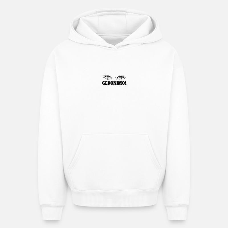 Geronimo! - Sweat à capuche unisexe oversize épais SPREAD - blanc
