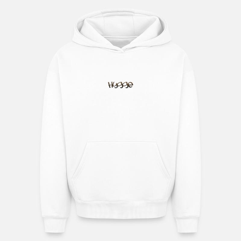 hygge - Sweat à capuche unisexe oversize épais SPREAD - blanc