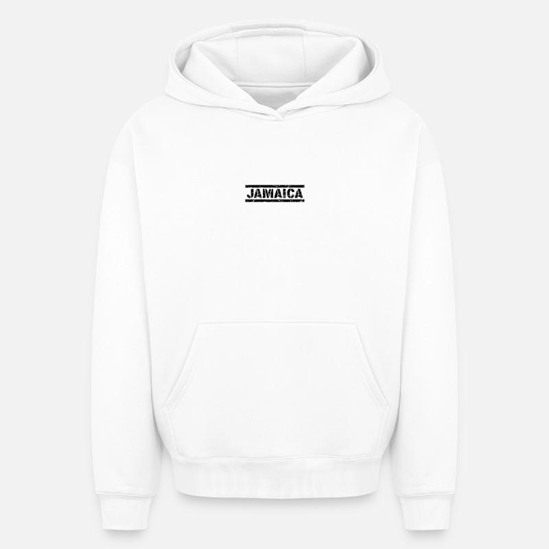 Jamaïque - Sweat à capuche unisexe oversize épais SPREAD - blanc