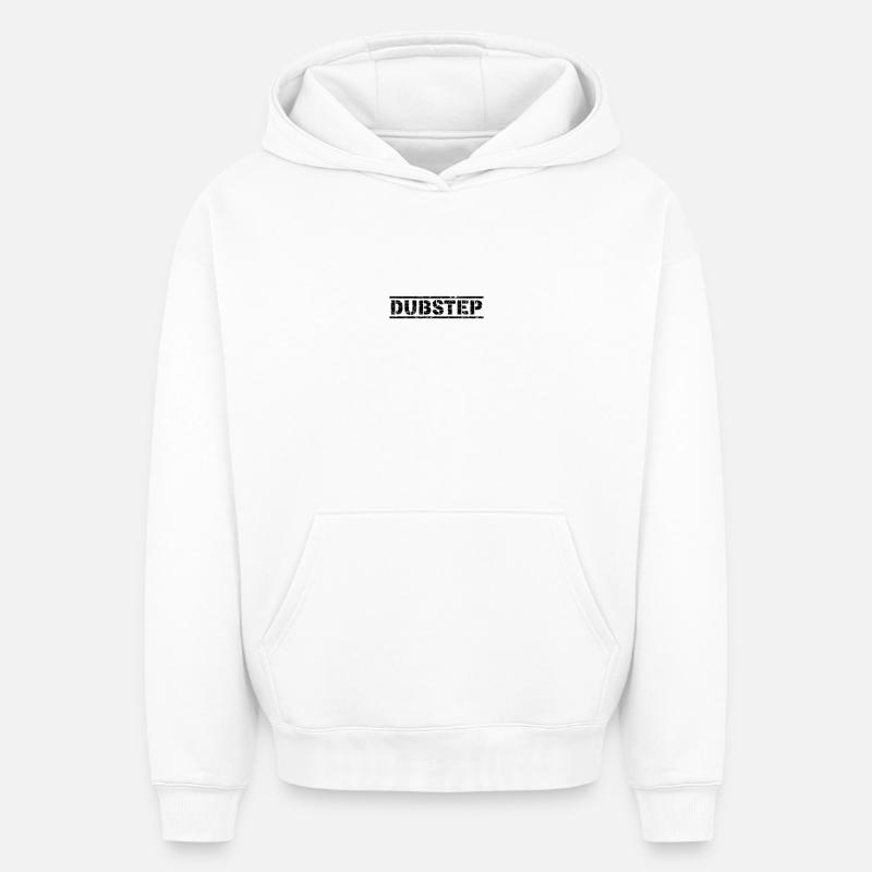 Dubstep - Sweat à capuche unisexe oversize épais SPREAD - blanc