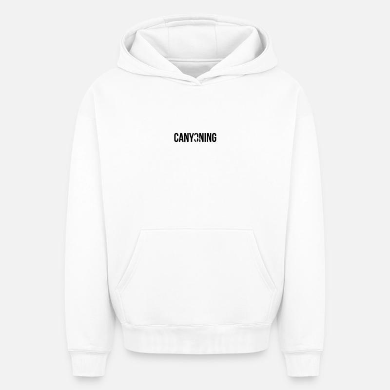 canyoning - Sweat à capuche unisexe oversize épais SPREAD - blanc