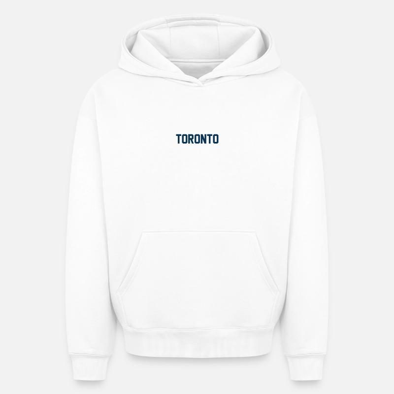 Toronto - Sweat à capuche unisexe oversize épais SPREAD - blanc