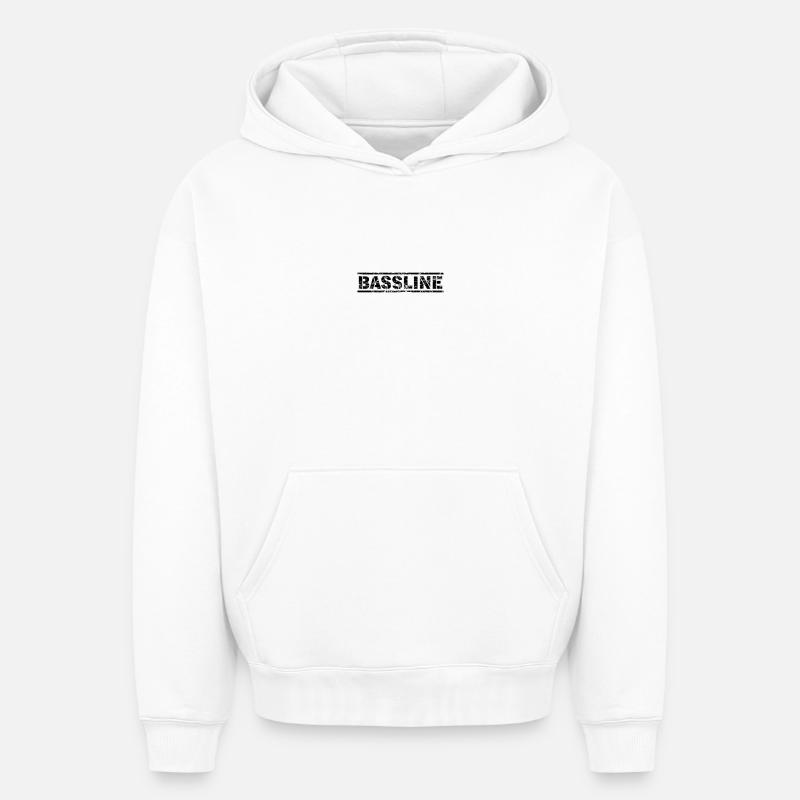 Ligne de basse - Sweat à capuche unisexe oversize épais SPREAD - blanc