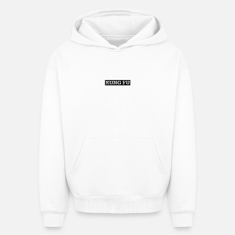 Kung-fu - Sweat à capuche unisexe oversize épais SPREAD - blanc