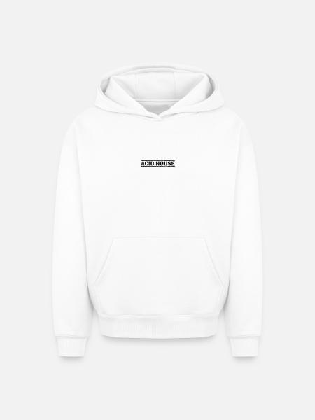 Acid House - Oversized Heavyweight Unisex Hoodie - white