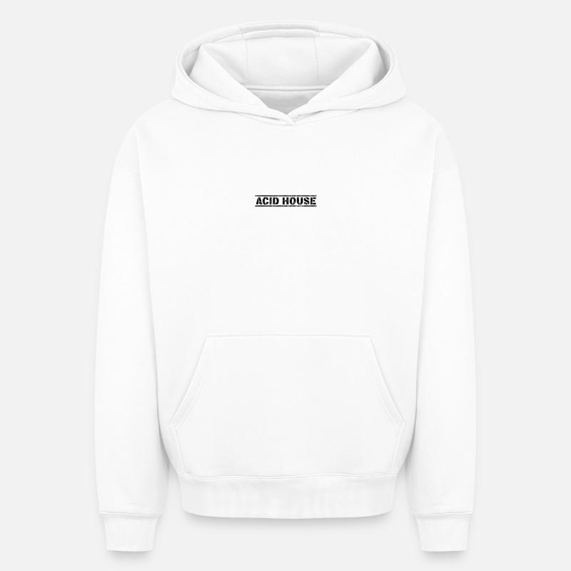 Acid House - Oversized Heavyweight Unisex Hoodie - Weiß