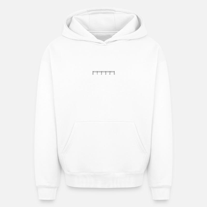 règle - Sweat à capuche unisexe oversize épais SPREAD - blanc