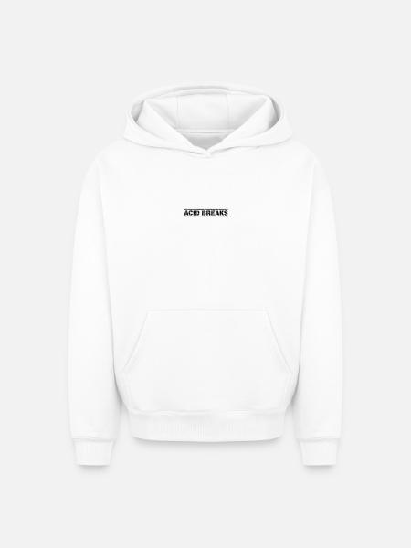 Acid Breaks - Oversized Heavyweight Unisex Hoodie - white