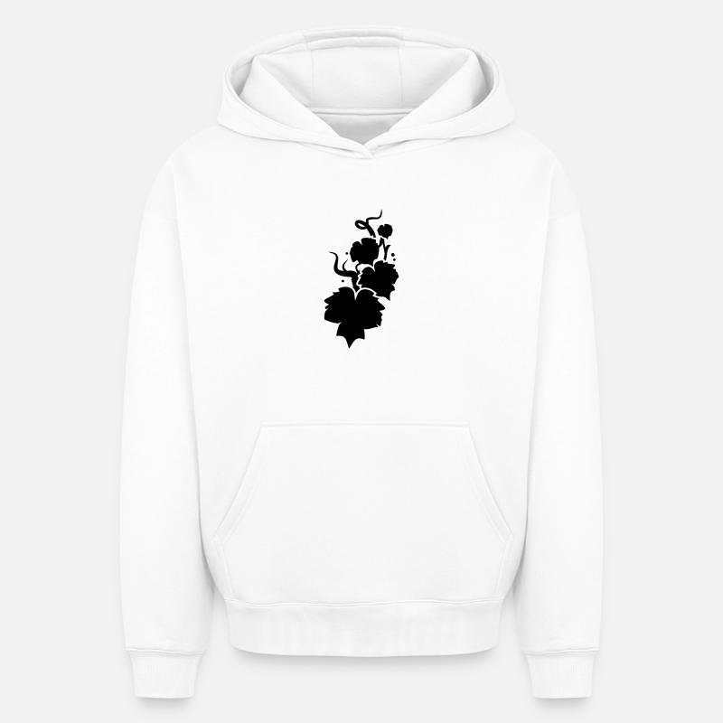 Une vigne en silhouette - Sweat à capuche unisexe oversize épais SPREAD - blanc