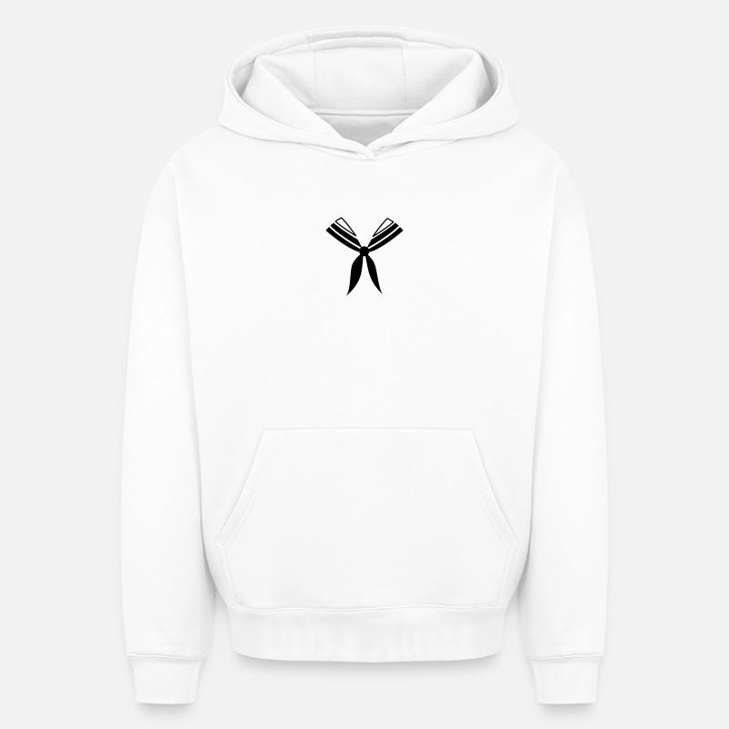 marin - Sweat à capuche unisexe oversize épais SPREAD - blanc