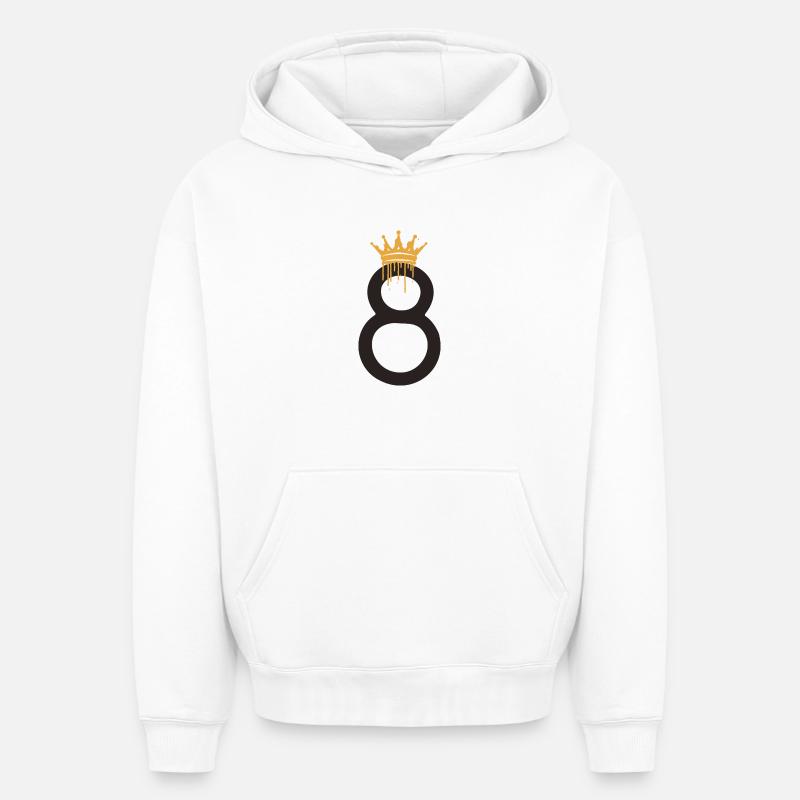 8 - Sweat à capuche unisexe oversize épais SPREAD - blanc