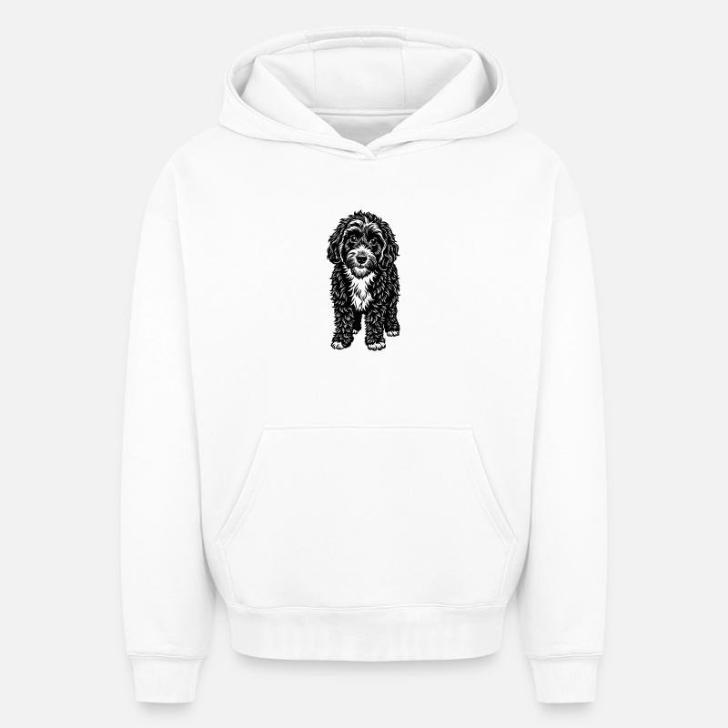 Cockapoo - Sweat à capuche unisexe oversize épais SPREAD - blanc
