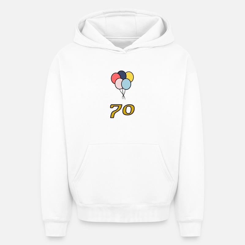 70 - Sweat à capuche unisexe oversize épais SPREAD - blanc