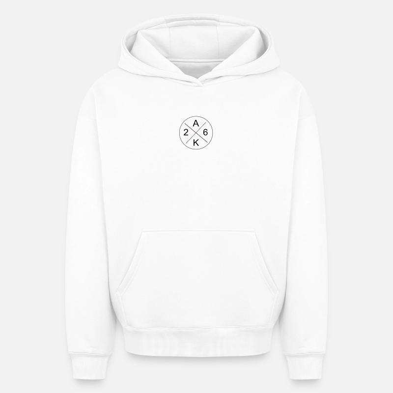 ABI Spruch - AK 26 - Sweat à capuche unisexe oversize épais SPREAD - blanc
