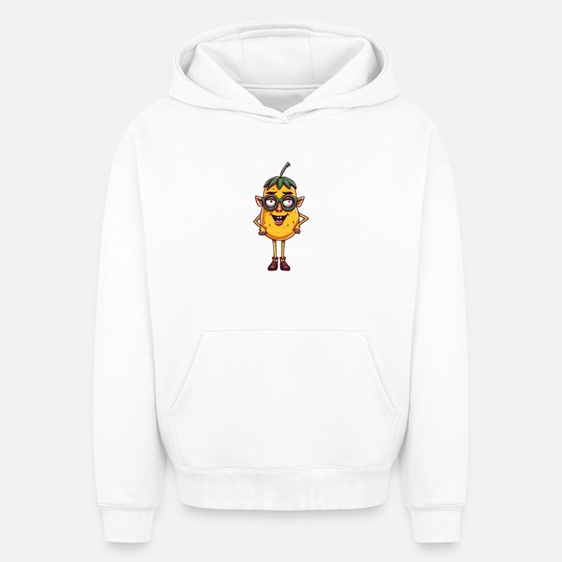 fruit - Sweat à capuche unisexe oversize épais SPREAD - blanc