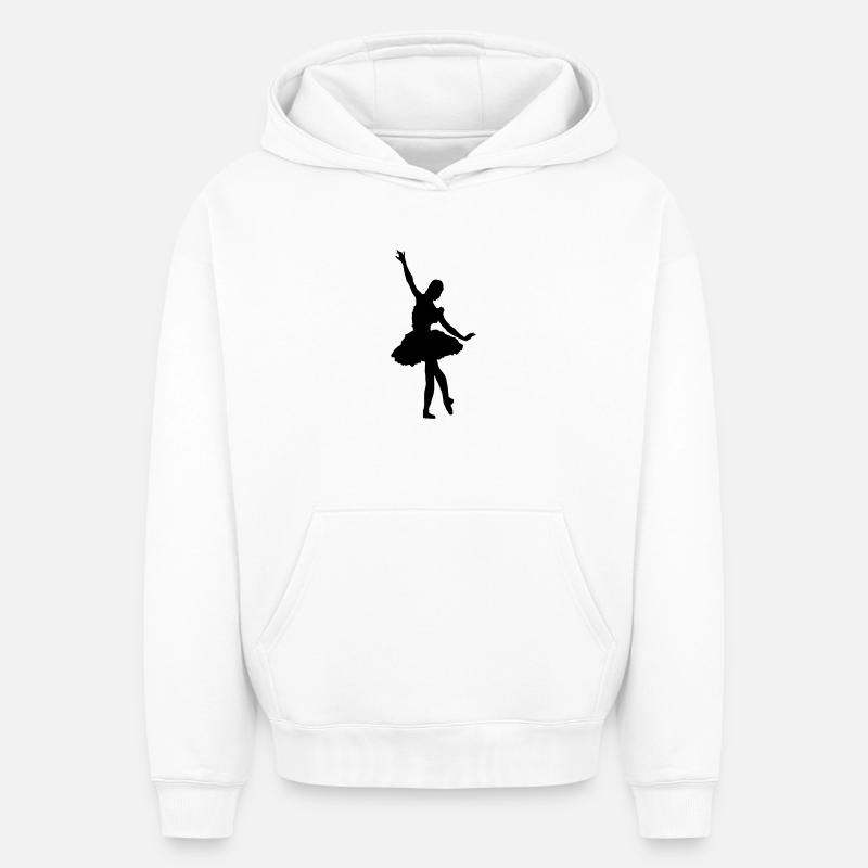 Danse ballerine - Sweat à capuche unisexe oversize épais SPREAD - blanc