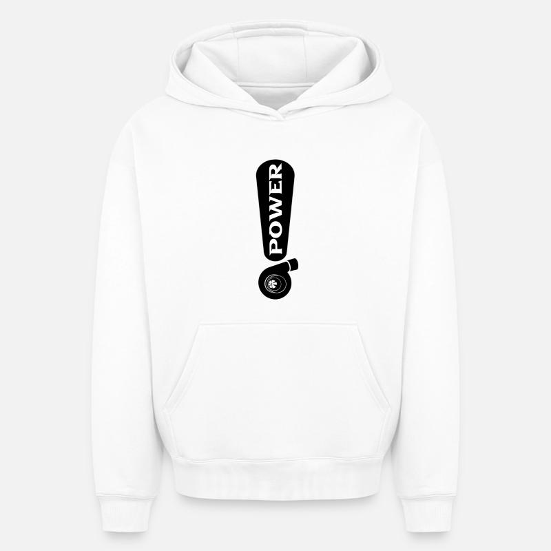 Turbo - Sweat à capuche unisexe oversize épais SPREAD - blanc