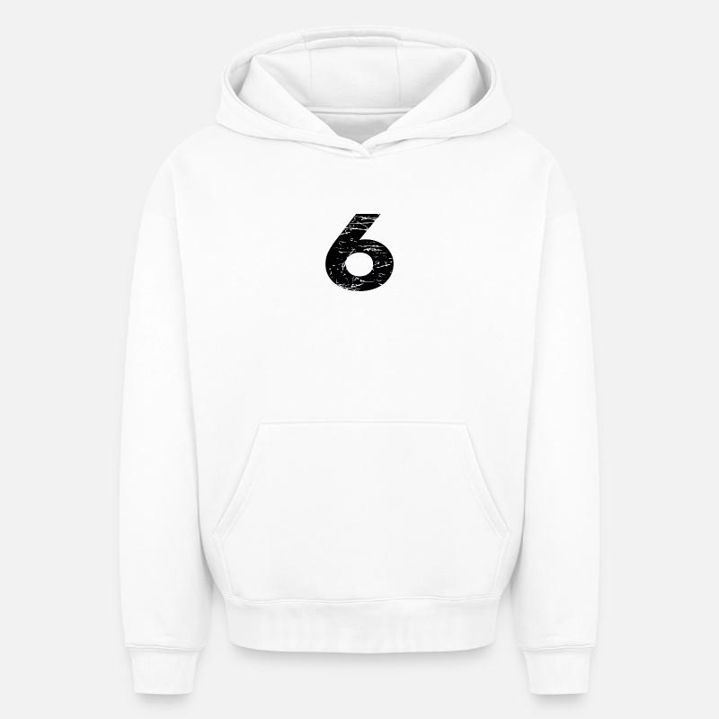 6 - Sweat à capuche unisexe oversize épais SPREAD - blanc