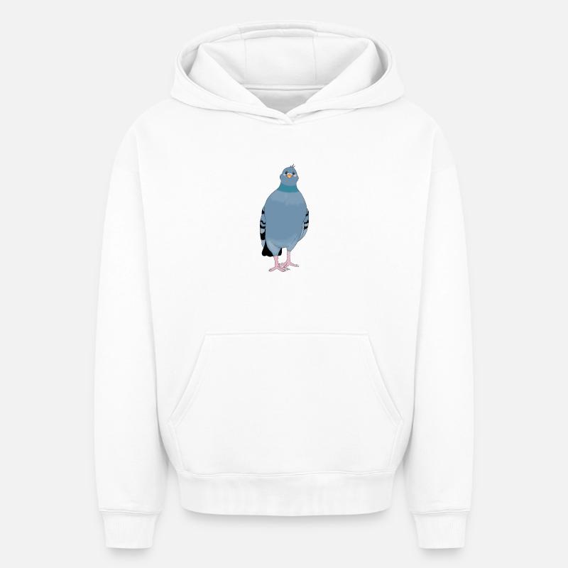 Colombe - Sweat à capuche unisexe oversize épais SPREAD - blanc