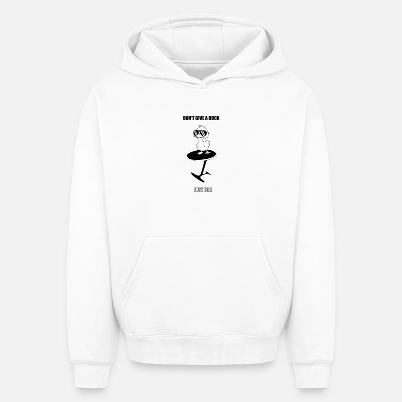 Funny Duck wingfoil - Sweat à capuche unisexe oversize épais SPREAD - blanc