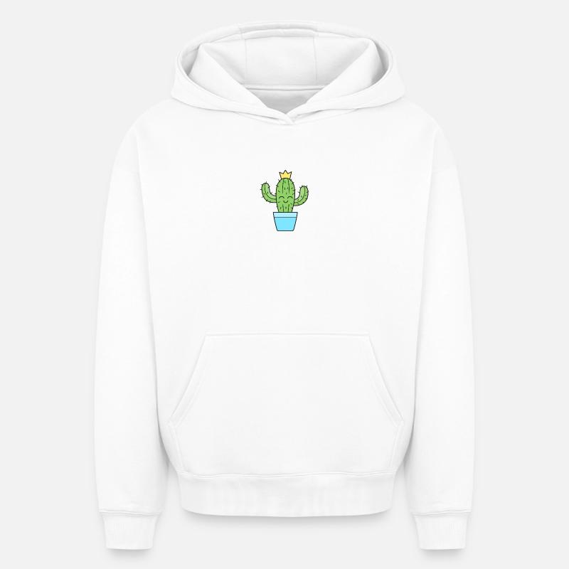 Cactus Cacti - Sweat à capuche unisexe oversize épais SPREAD - blanc