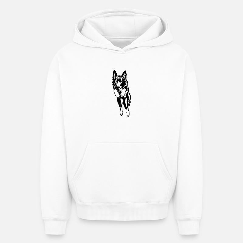 Deutscher Schäferhund - Oversized Heavyweight Unisex Hoodie - Weiß