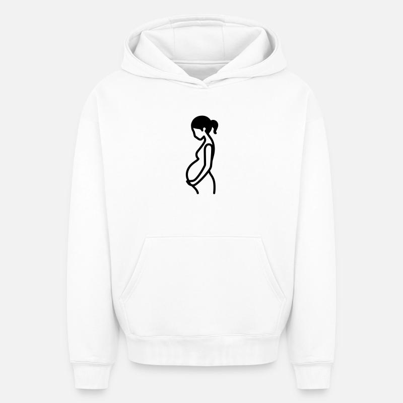 enceinte - Sweat à capuche unisexe oversize épais SPREAD - blanc