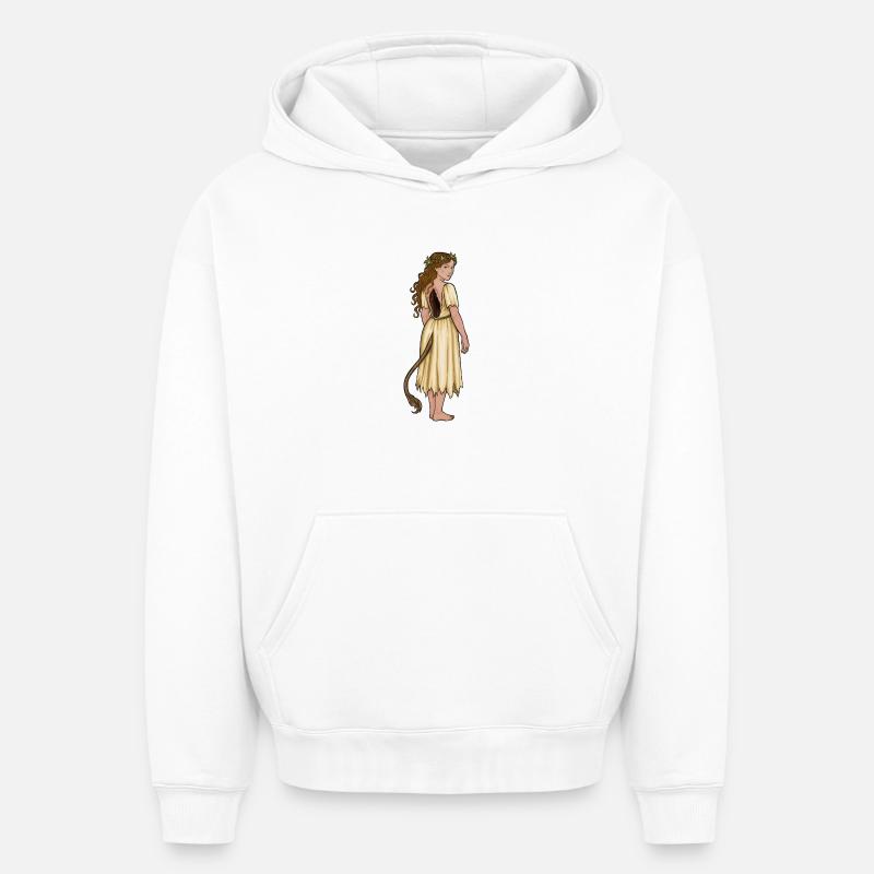 Cerfs de forêt - Sweat à capuche unisexe oversize épais SPREAD - blanc