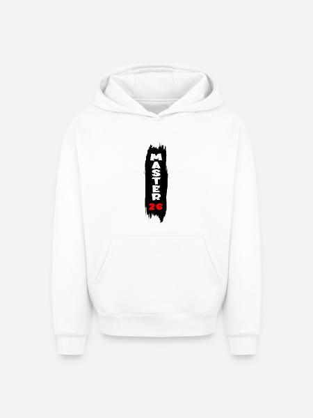 Master 2026 - Sweat à capuche unisexe oversize épais SPREAD - blanc