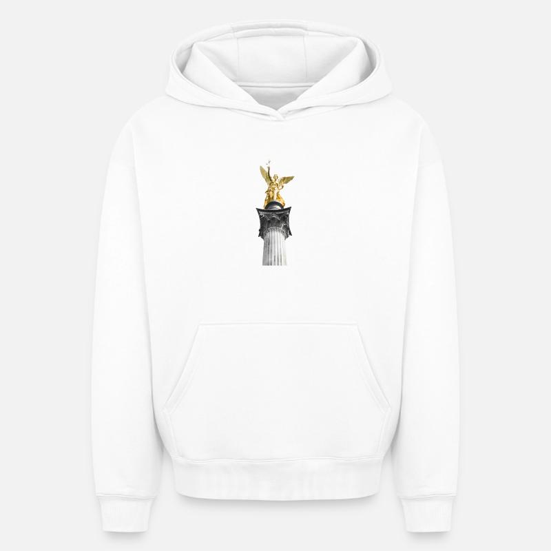 Ange de la paix - Sweat à capuche unisexe oversize épais SPREAD - blanc