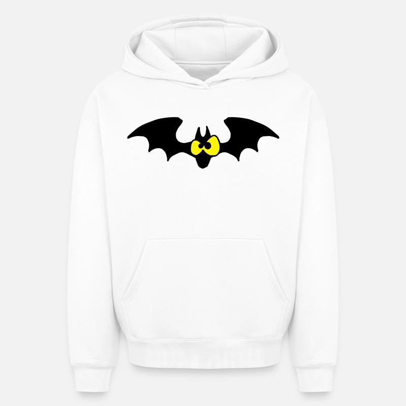 Chauve-souris - Sweat à capuche unisexe oversize épais SPREAD - blanc