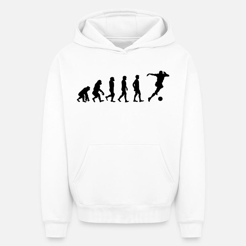 Evolution soccer - Sweat à capuche unisexe oversize épais SPREAD - blanc
