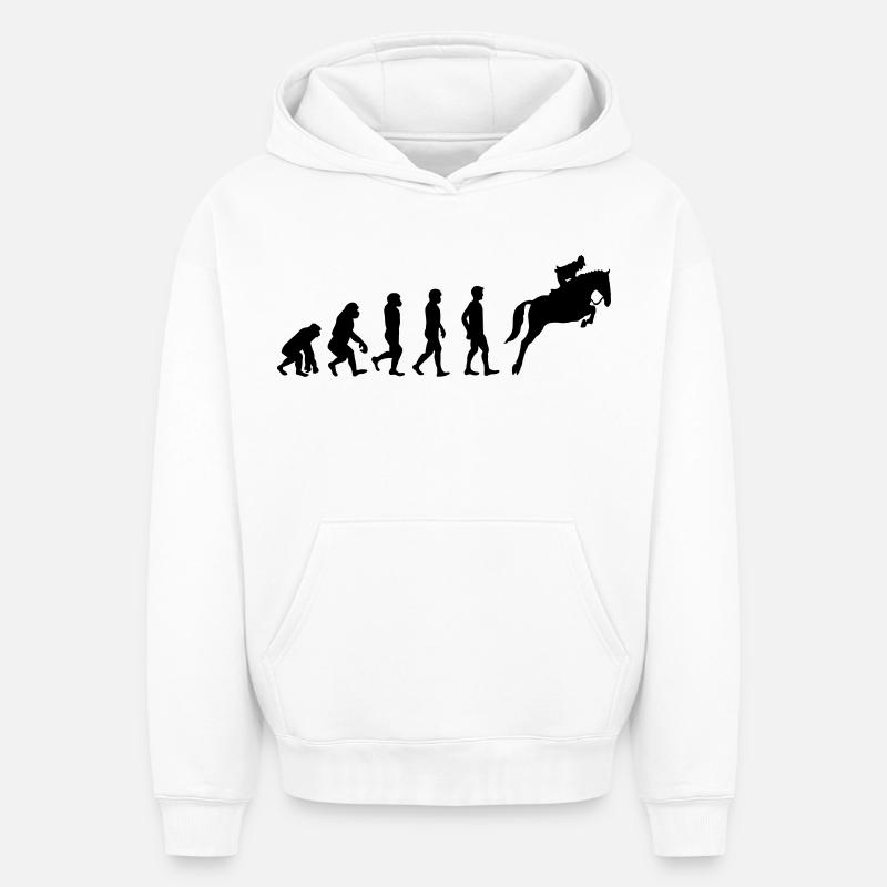 Reiter Evolution - Oversized Heavyweight Unisex Hoodie - Weiß