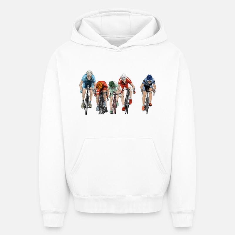 cycling - Sweat à capuche unisexe oversize épais SPREAD - blanc