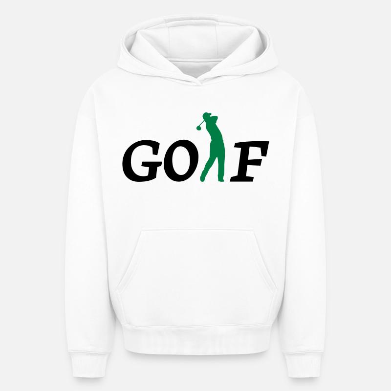 golf - Sweat à capuche unisexe oversize épais SPREAD - blanc