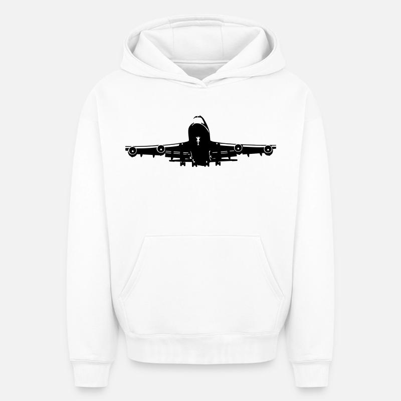 -747 - Sweat à capuche unisexe oversize épais SPREAD - blanc