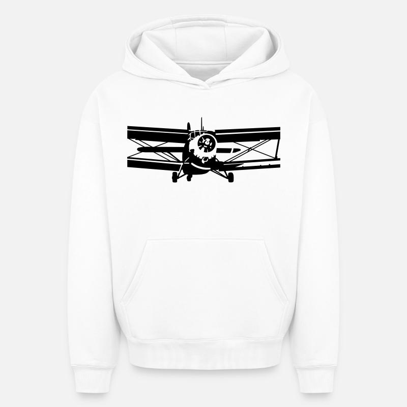 Antonov 2 - Sweat à capuche unisexe oversize épais SPREAD - blanc