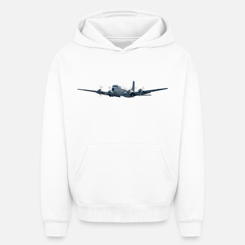 DC-4 - Sweat à capuche unisexe oversize épais SPREAD - blanc
