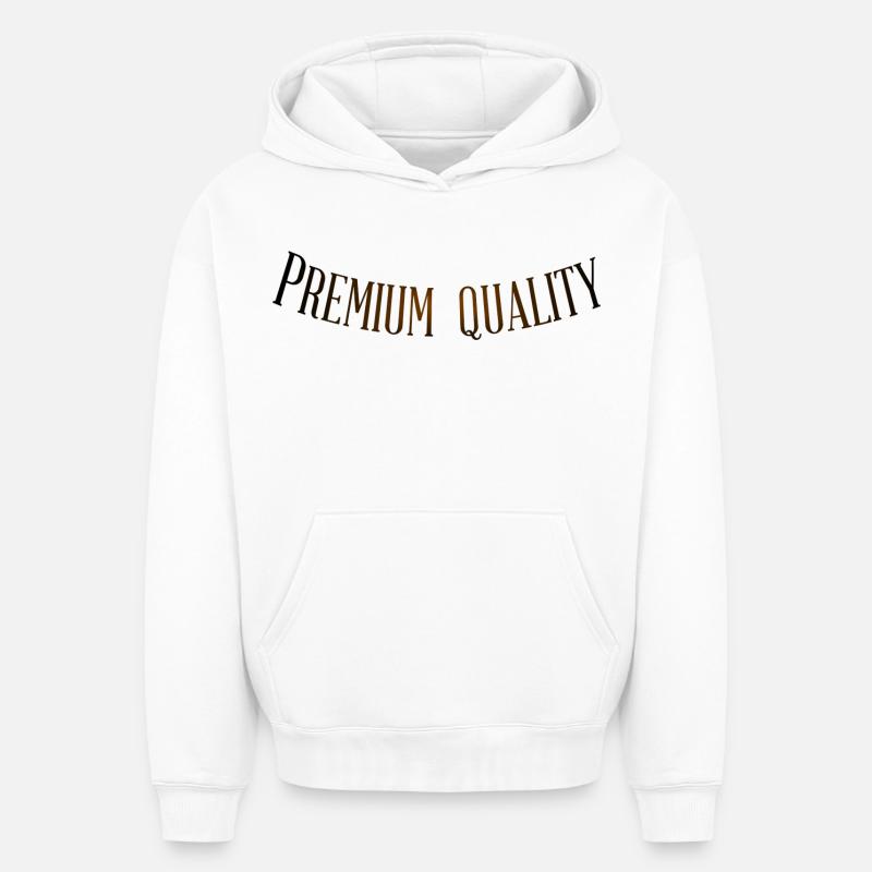 Qualité Premium - Sweat à capuche unisexe oversize épais SPREAD - blanc