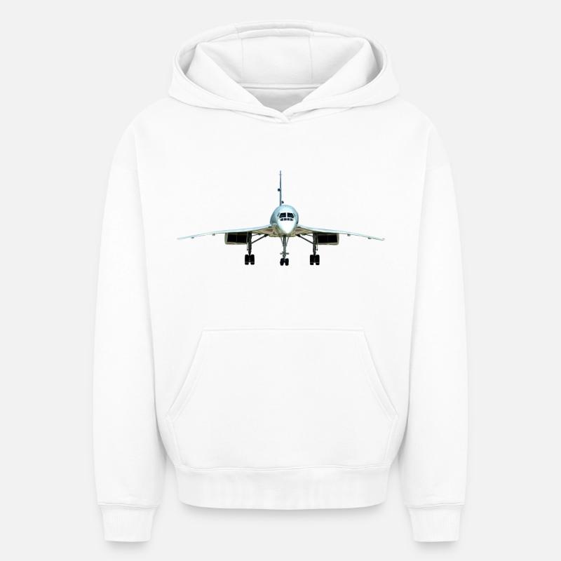 Concorde - Sweat à capuche unisexe oversize épais SPREAD - blanc