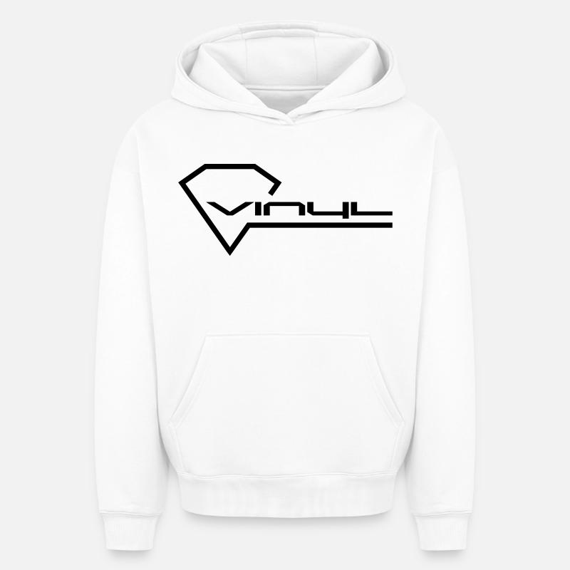 Vinyle - Sweat à capuche unisexe oversize épais SPREAD - blanc