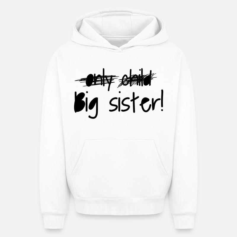 Grande sœur - Sweat à capuche unisexe oversize épais SPREAD - blanc