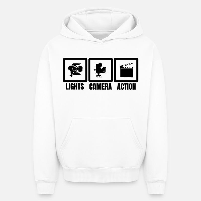 Directeur - Sweat à capuche unisexe oversize épais SPREAD - blanc